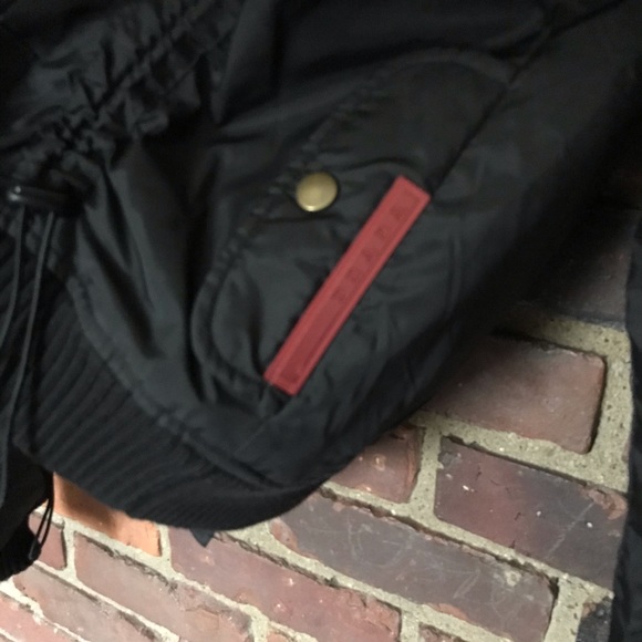 PRADA buckle detailed jacket fur collar pockets -M - Picture 8 of 8